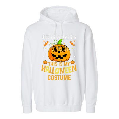 Pumpkin Halloween Costume Funny Halloween 2024 Garment-Dyed Fleece Hoodie