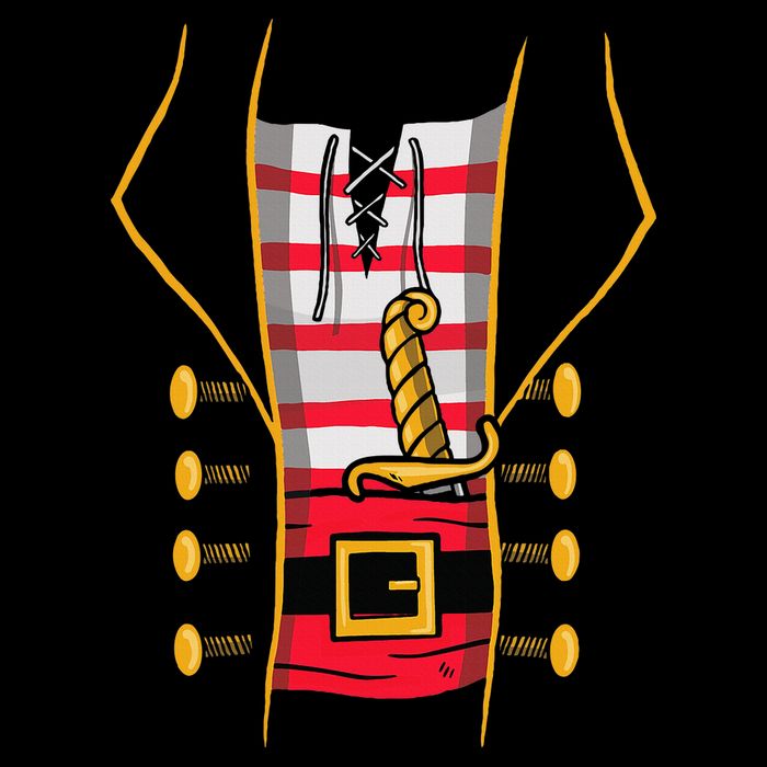 Pirate Halloween Costume Cooling Performance Long Sleeve Crew