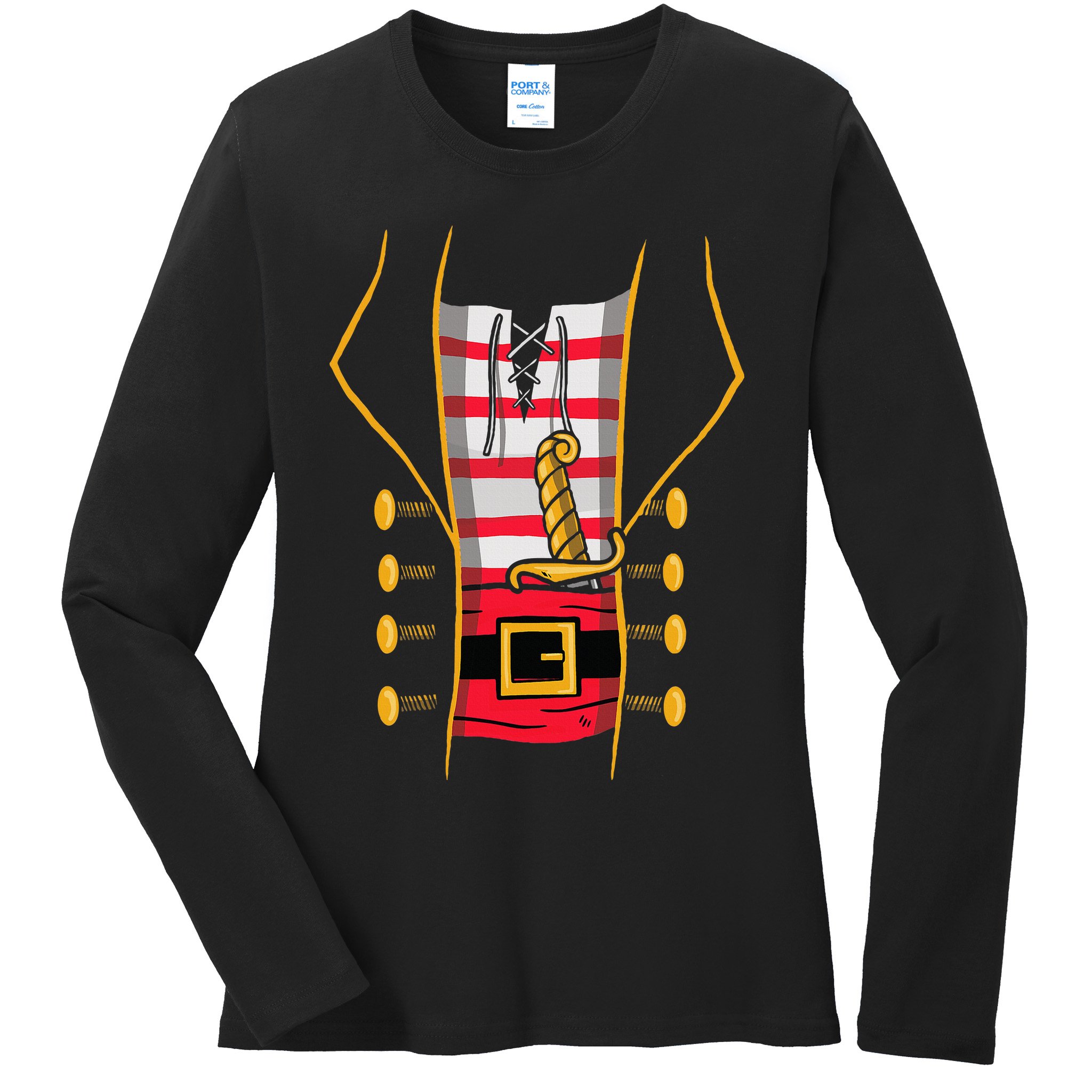 Pirate Halloween Costume Ladies Long Sleeve Shirt
