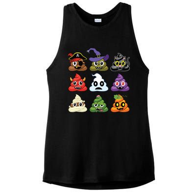 Poops Halloween Costumes Funny Ladies PosiCharge Tri-Blend Wicking Tank