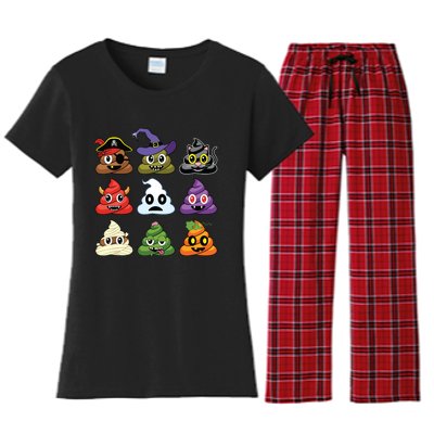 Poops Halloween Costumes Funny Women's Flannel Pajama Set