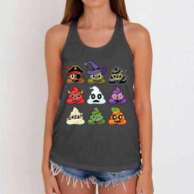 Poops Halloween Costumes Funny Women's Knotted Racerback Tank