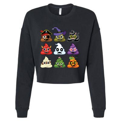 Poops Halloween Costumes Funny Cropped Pullover Crew