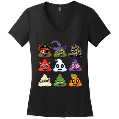 Poops Halloween Costumes Funny Women's V-Neck T-Shirt