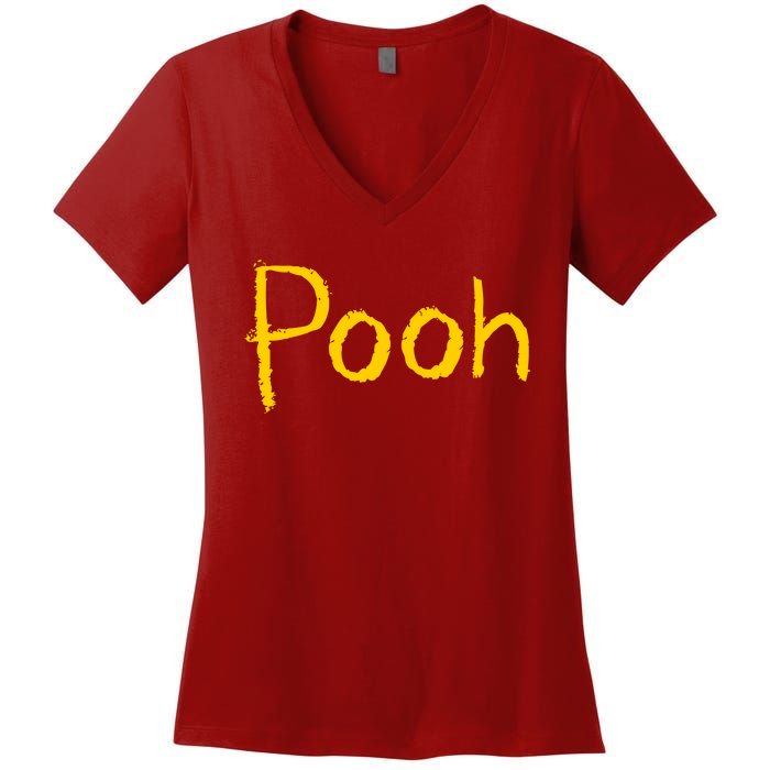 Pooh Halloween Costume Women's V-Neck T-Shirt