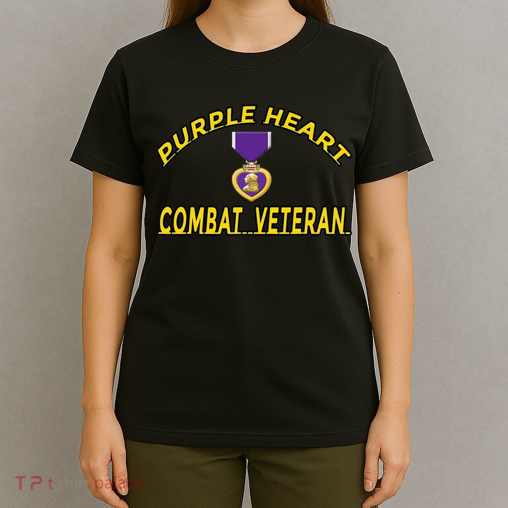 Purple Heart Combat Veteran T-Shirt