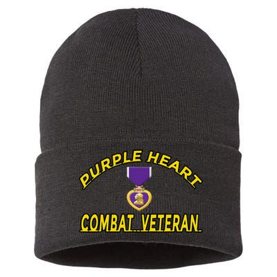 Purple Heart Combat Veteran Sustainable Knit Beanie