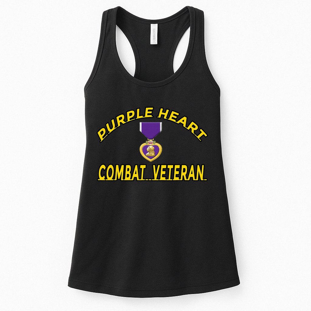 Purple Heart Combat Veteran Womens Tank Top