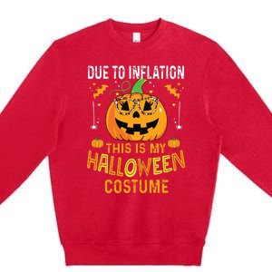 Pumpkin Halloween Costume Funny Halloween 2024 Premium Crewneck Sweatshirt