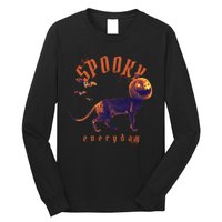 Pumpkin Head Cat Long Sleeve Shirt