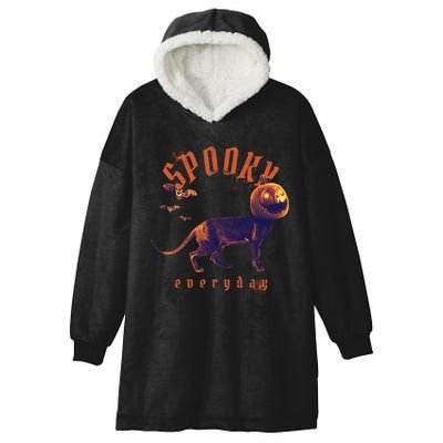 Pumpkin Head Cat Hooded Wearable Blanket