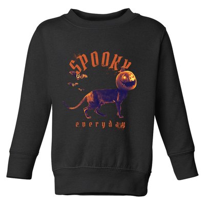 Pumpkin Head Cat Toddler Sweatshirt