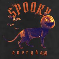 Pumpkin Head Cat Golf Towel
