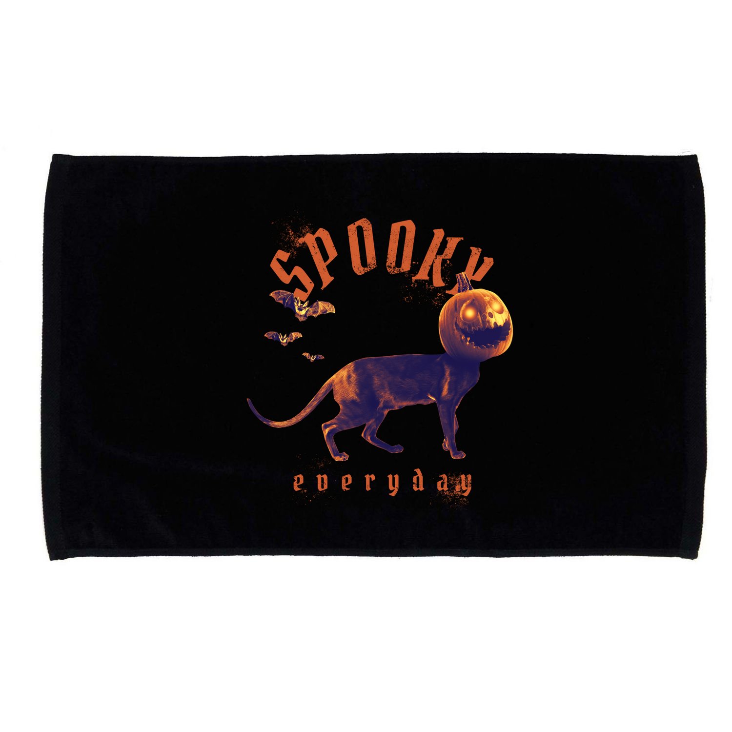 Pumpkin Head Cat Microfiber Hand Towel