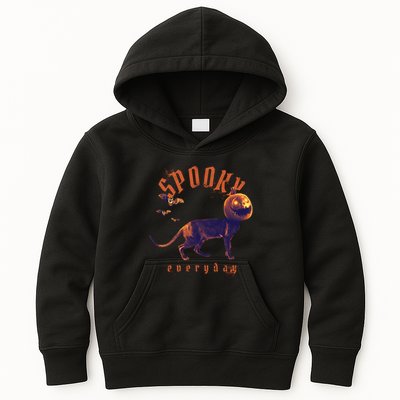 Pumpkin Head Cat Kids Hoodie