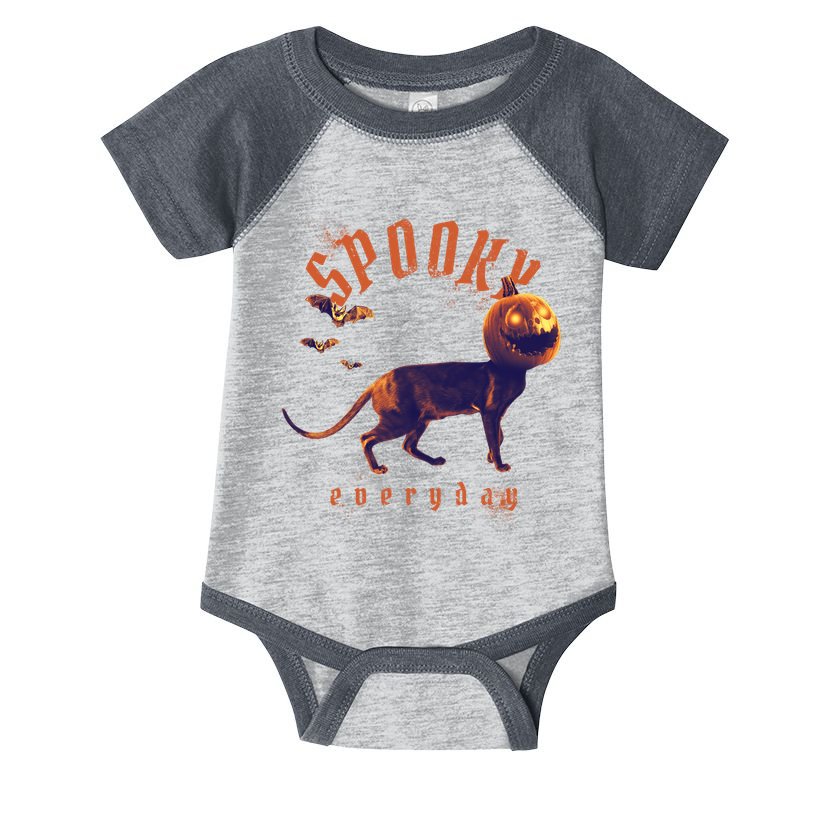 Pumpkin Head Cat Infant Baby Jersey Bodysuit