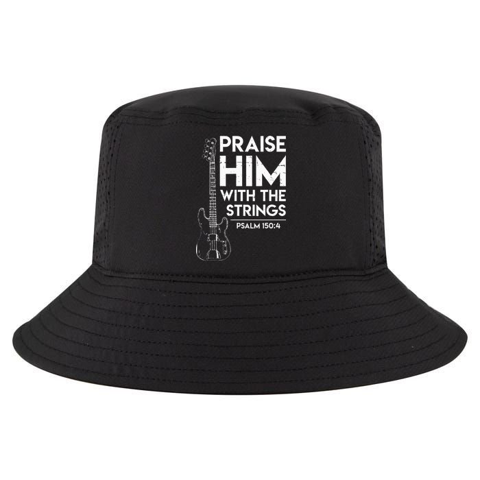 Praise Him Christian Worship Bass Guitar Player Cool Comfort Performance Bucket Hat