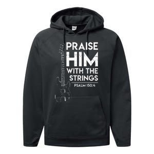 Praise Him Christian Worship Bass Guitar Player Performance Fleece Hoodie