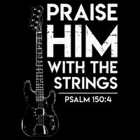 Praise Him Christian Worship Bass Guitar Player Cooling Performance Crew T-Shirt