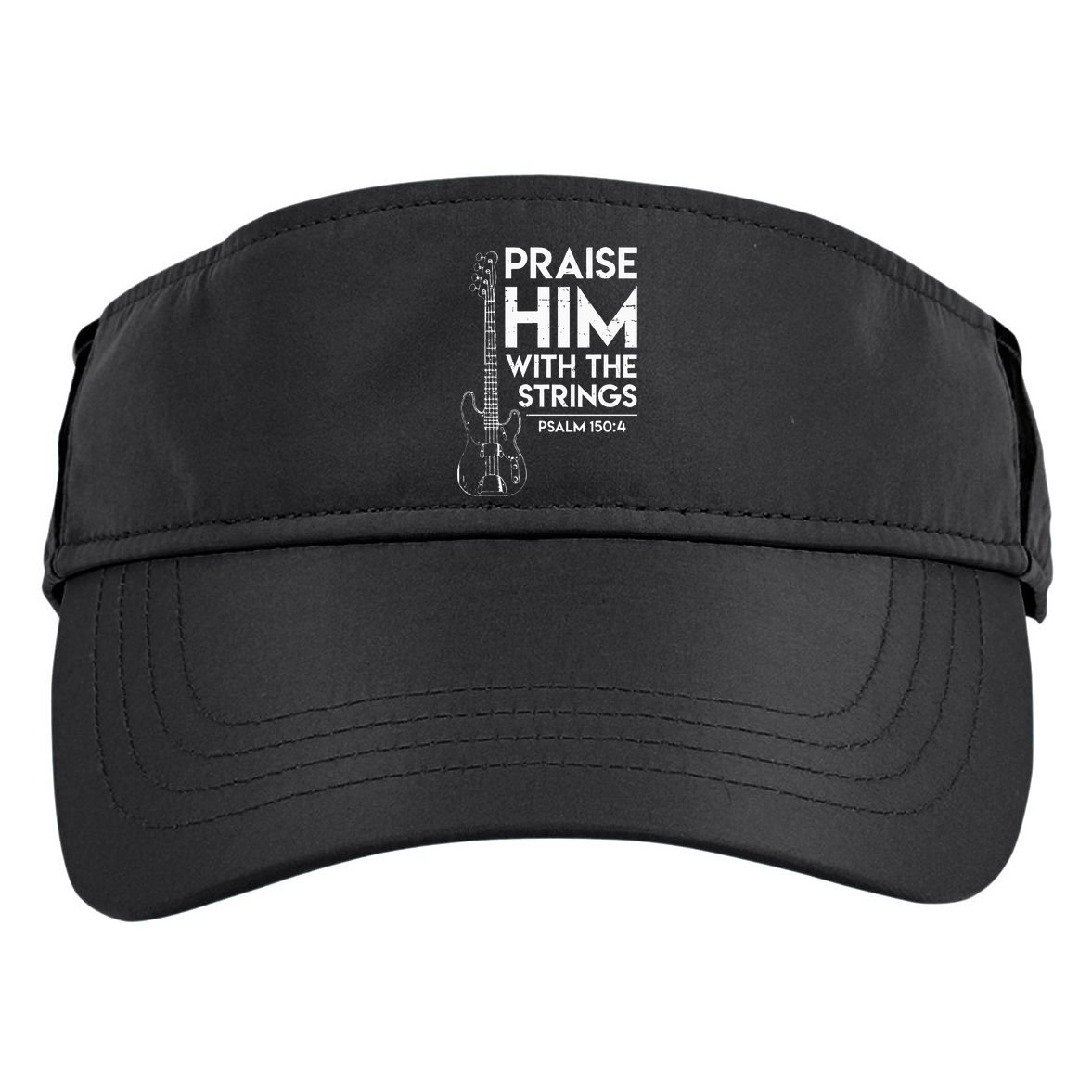 Praise Him Christian Worship Bass Guitar Player Adult Drive Performance Visor