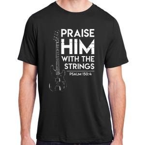 Praise Him Christian Worship Bass Guitar Player Adult ChromaSoft Performance T-Shirt