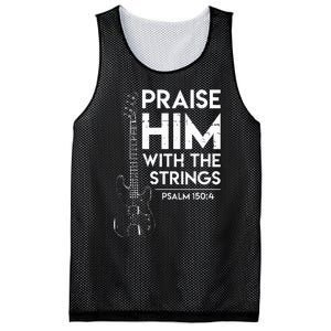 Praise Him Christian Worship Bass Guitar Player Mesh Reversible Basketball Jersey Tank