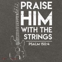 Praise Him Christian Worship Bass Guitar Player Cotton Canvas Backpack