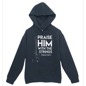 Praise Him Christian Worship Bass Guitar Player Urban Pullover Hoodie