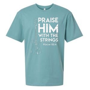 Praise Him Christian Worship Bass Guitar Player Sueded Cloud Jersey T-Shirt