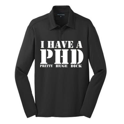 PHD Pretty Huge Dick Silk Touch Performance Long Sleeve Polo