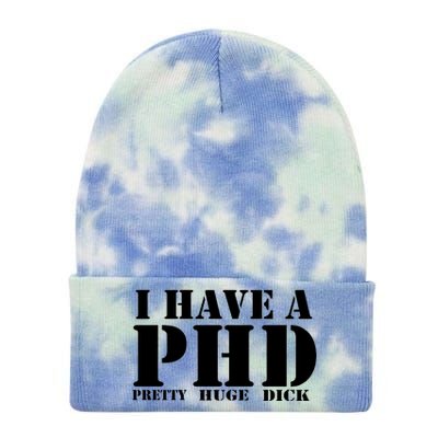 PHD Pretty Huge Dick Tie Dye 12in Knit Beanie