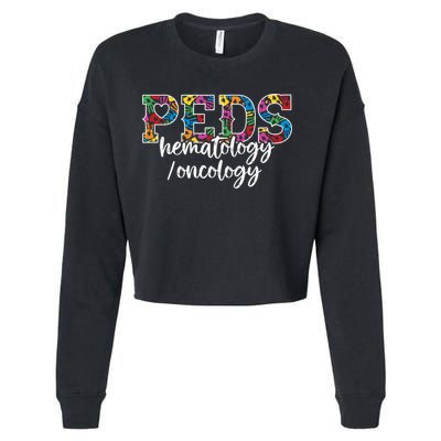 Peds Hematology/oncology Doctor Cute Gift Pediatric Hem/onc Nurse Gift Cropped Pullover Crew