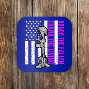 Purple Heart Day Military Honor The Fallen Thank The Living Gift Coaster