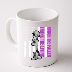 Purple Heart Day Military Honor The Fallen Thank The Living Gift Coffee Mug