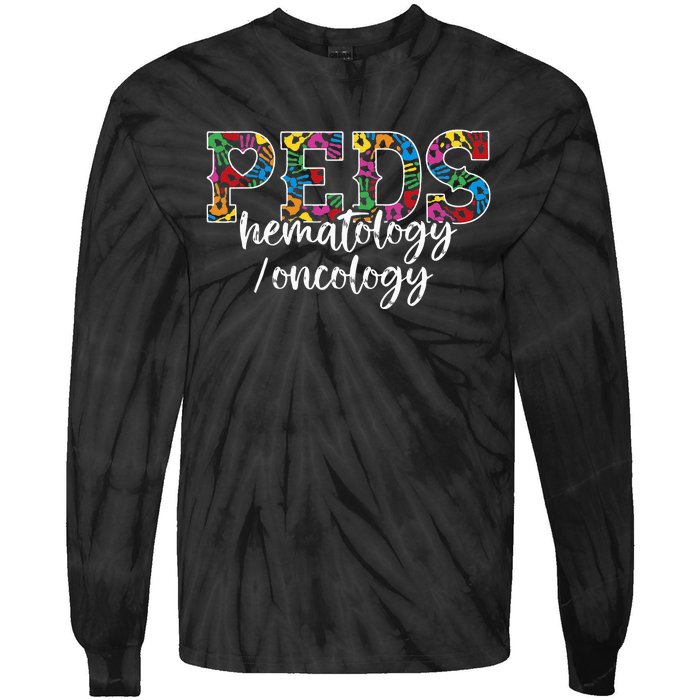 PEDS HematologyOncology Doctor Pediatric HemOnc Nurse Tie-Dye Long Sleeve Shirt