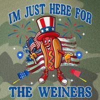 Patriotic Hot Dog Im Just Here For The Wieners 4th Of July Legacy Tie Dye Trucker Hat