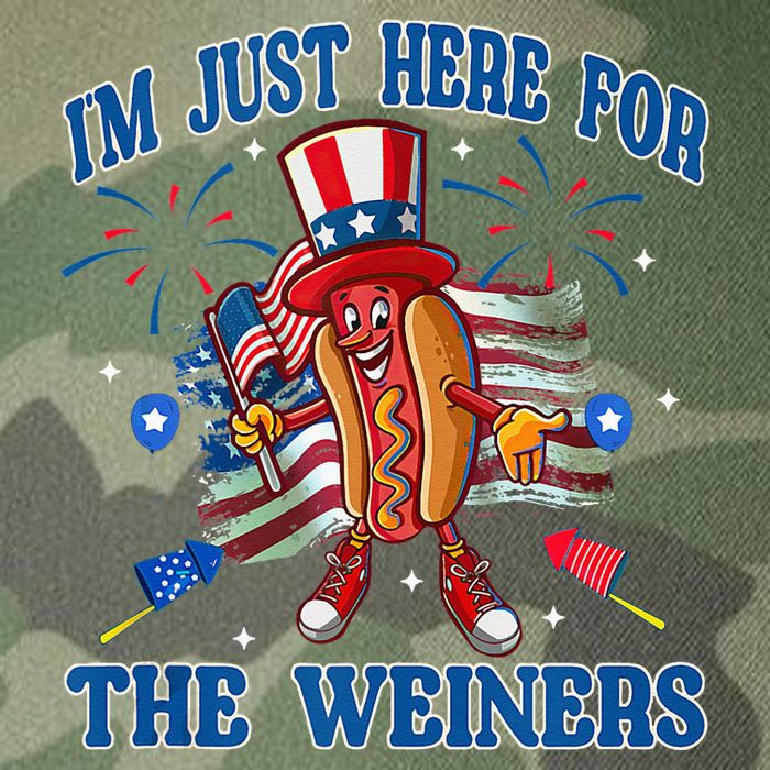 Patriotic Hot Dog Im Just Here For The Wieners 4th Of July Legacy Tie Dye Trucker Hat