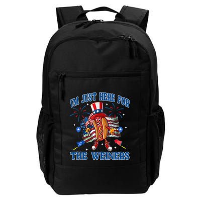 Patriotic Hot Dog Im Just Here For The Wieners 4th Of July Backpack