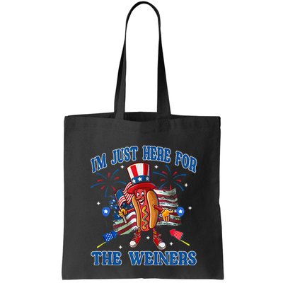 Patriotic Hot Dog Im Just Here For The Wieners 4th Of July Bag