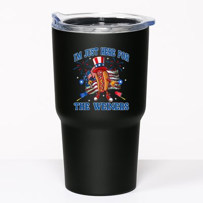 Patriotic Hot Dog Im Just Here For The Wieners 4th Of July Tumbler