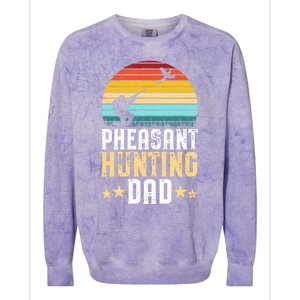 Pheasant Hunting Dad Fathers Day Pheasant Hunter Gift Colorblast Crewneck Sweatshirt