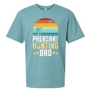 Pheasant Hunting Dad Fathers Day Pheasant Hunter Gift Sueded Cloud Jersey T-Shirt