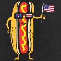 Patriotic Hot Dog American Flag USA Funny 4th Of July Fourth Adult Drive Performance Visor