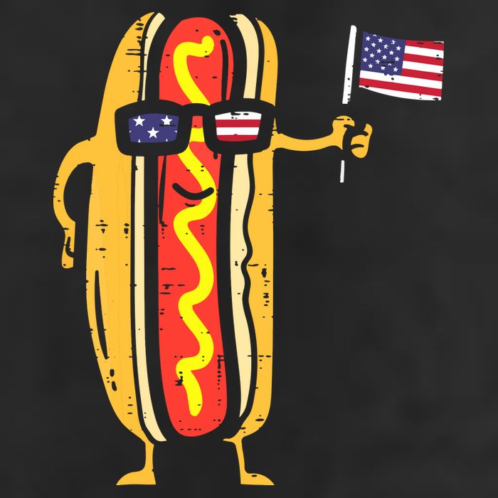 Patriotic Hot Dog American Flag USA Funny 4th Of July Fourth Adult Drive Performance Visor