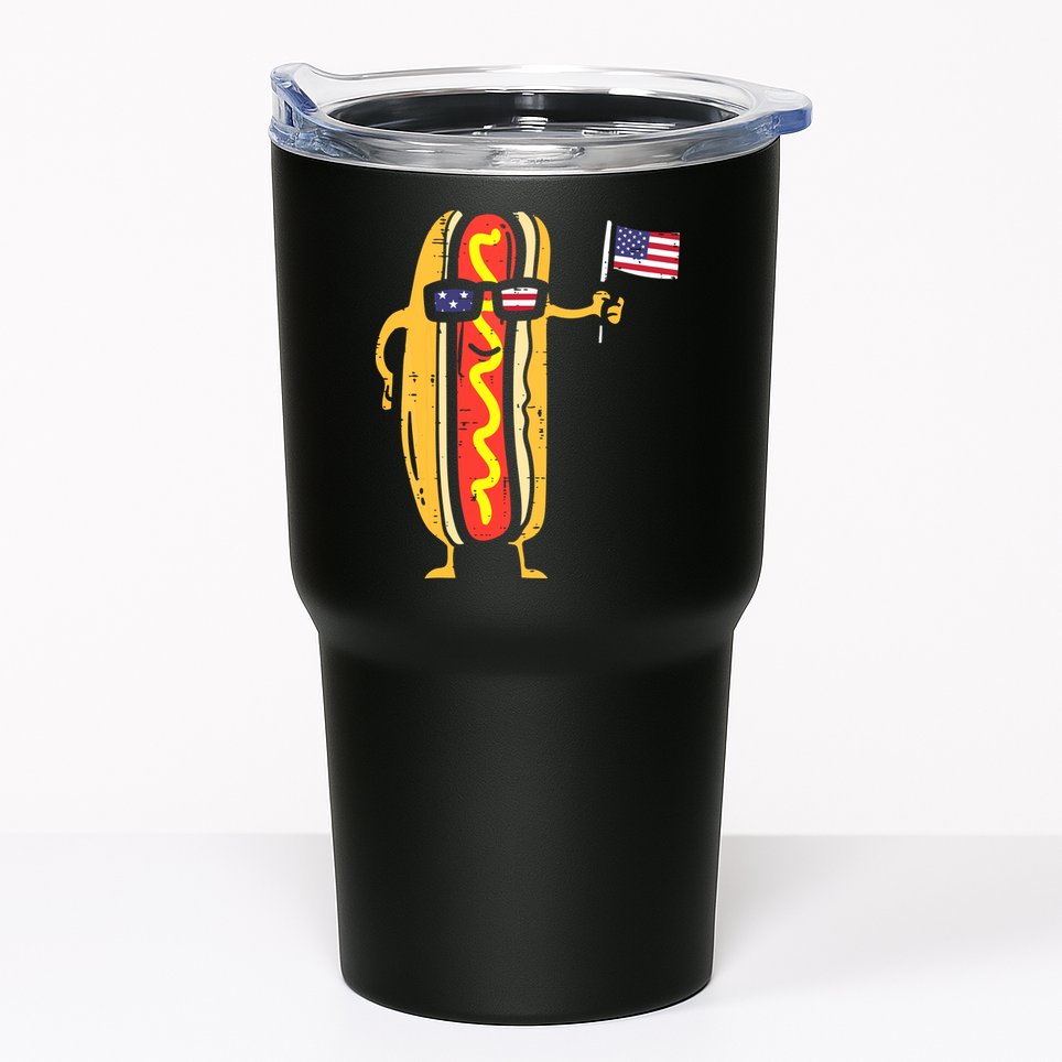 Patriotic Hot Dog American Flag USA Funny 4th Of July Fourth Tumbler