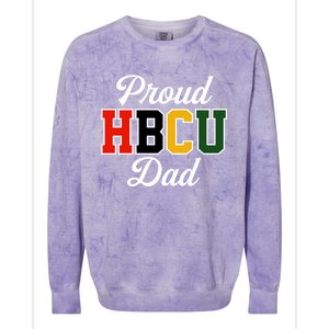 Proud Hbcu Dad Black College And University FatherS Day Funny Gift Colorblast Crewneck Sweatshirt