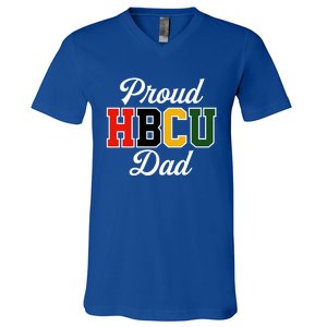 Proud Hbcu Dad Black College And University FatherS Day Funny Gift V-Neck T-Shirt