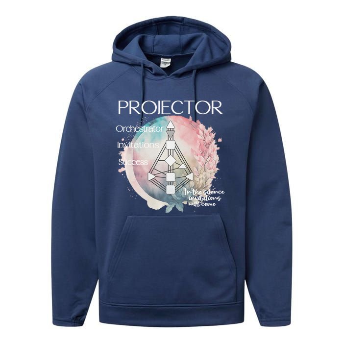 Projectors Human Design Gift Pastel Aura Premium Performance Fleece Hoodie