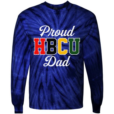 Proud Hbcu Dad Black College And University FatherS Day Tie-Dye Long Sleeve Shirt