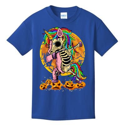 Pumpkin Halloween Dabbing Unicorn Zombie Skeleton Dab Cute Gift Kids T-Shirt